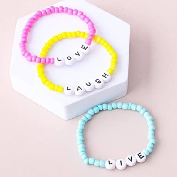Live Love Laugh Bead Kids Bracelet