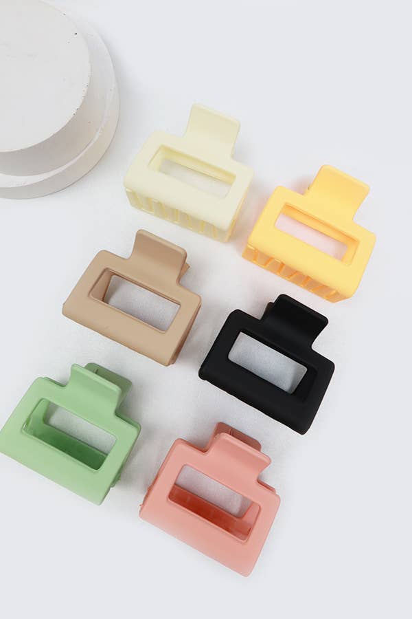 Small Matte Hair Claw Clip - 2 Pack