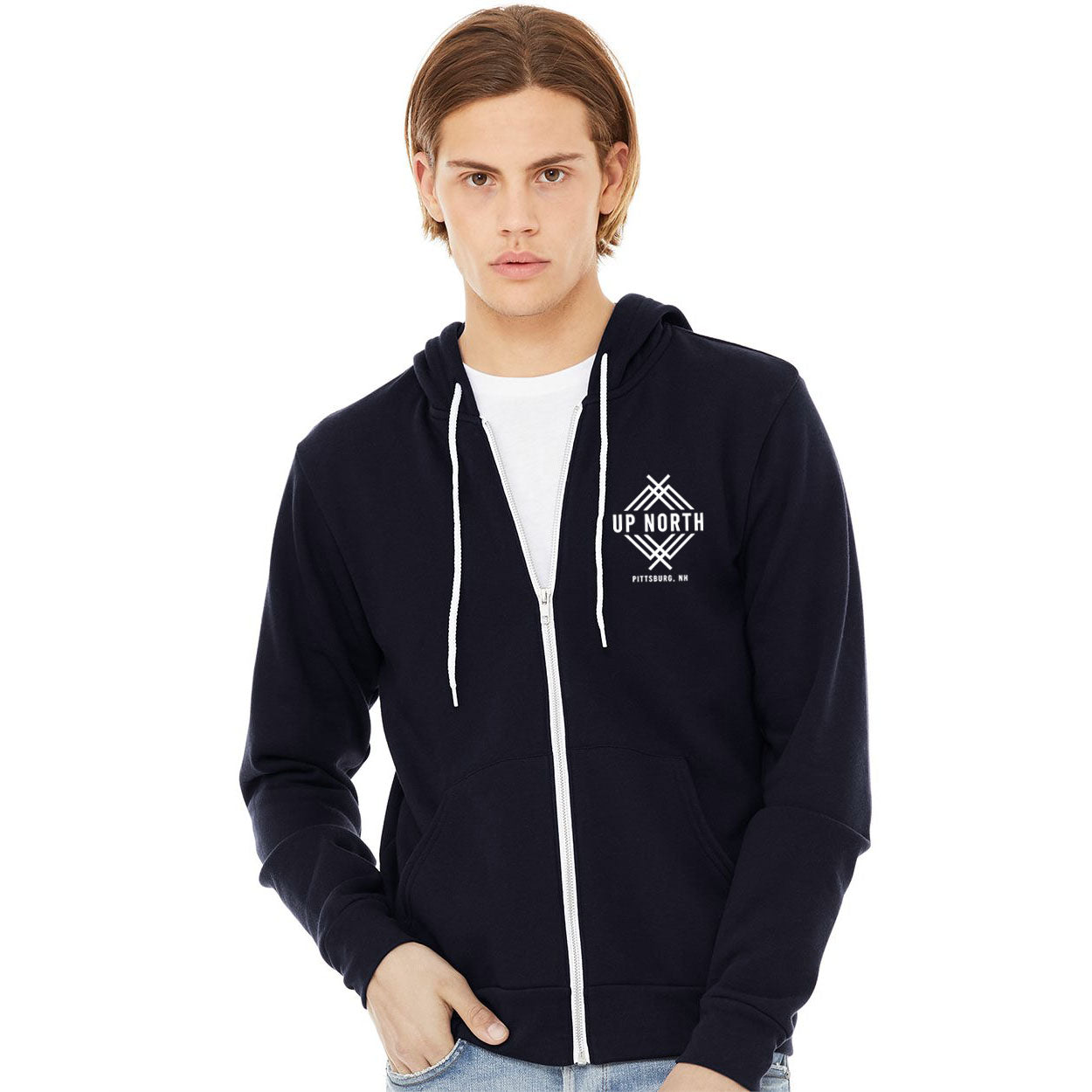 Up North Logo Full Zip Hoodie - Black