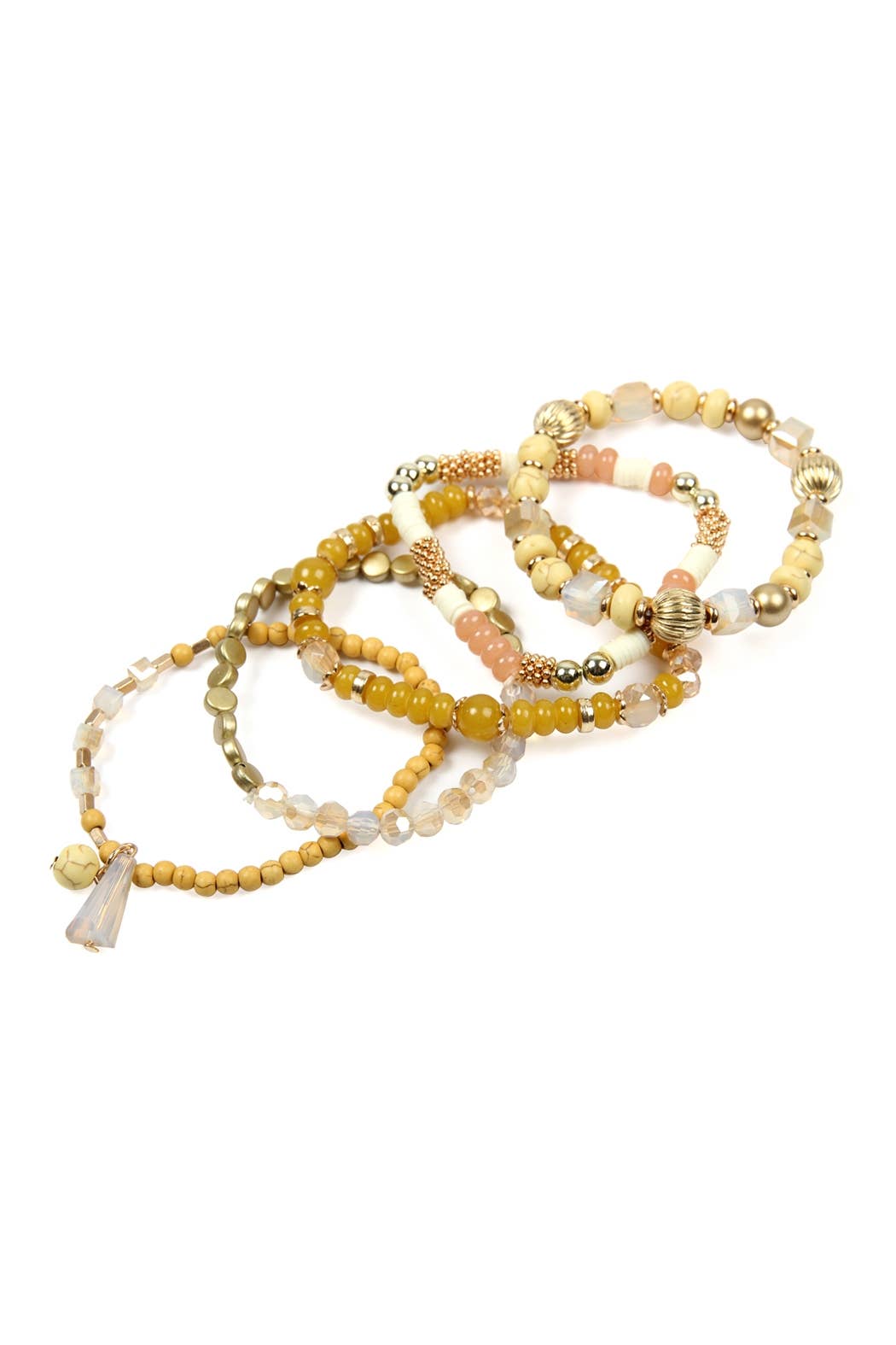 MULTIBEADS STRETCH BRACELET: NAVY / ONE