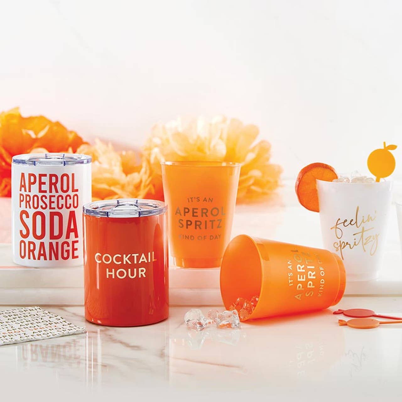 Stainless Steel DOF Tumbler - Aperol Prosecco