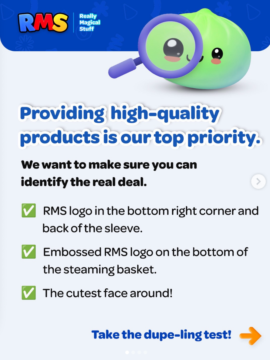 RMS® Crazy Fun™ Mystery Bao Bun – Rare Rainbow Squishy