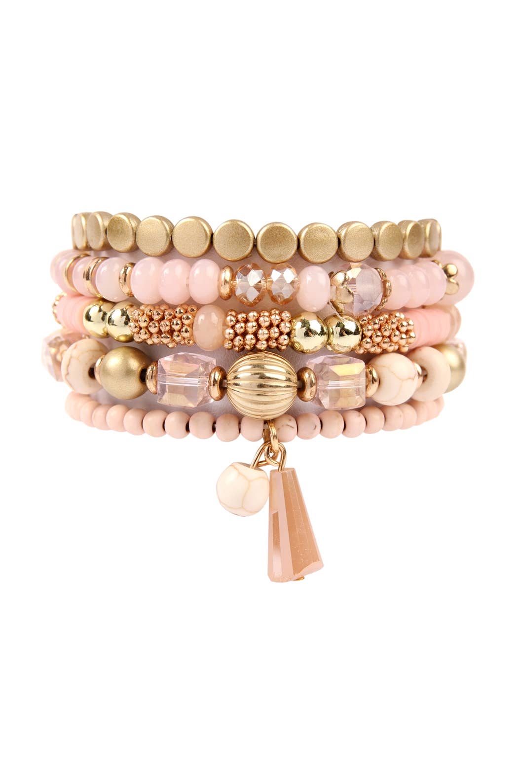 MULTIBEADS STRETCH BRACELET: NAVY / ONE
