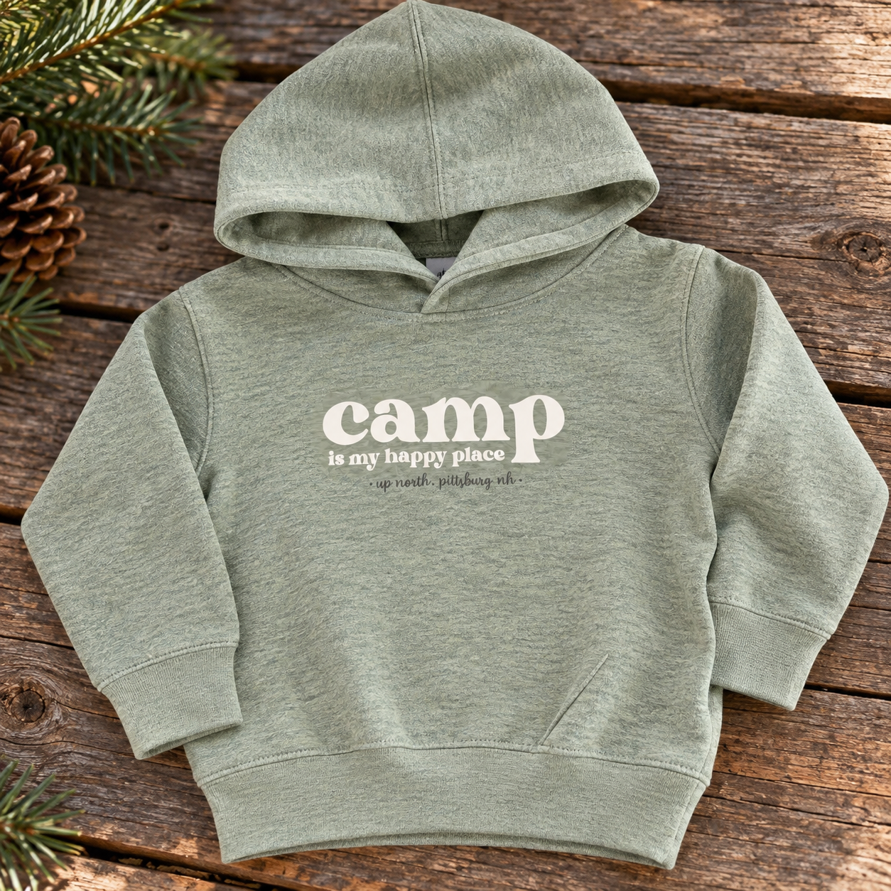 Camp Is My Happy Place Toddler Hoodie