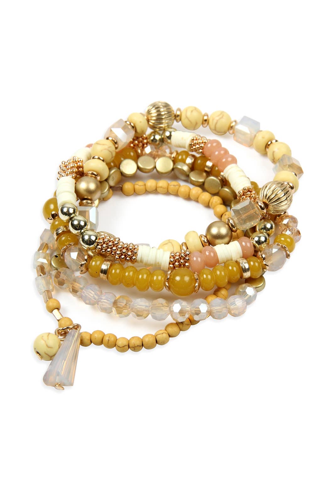 MULTIBEADS STRETCH BRACELET: NAVY / ONE