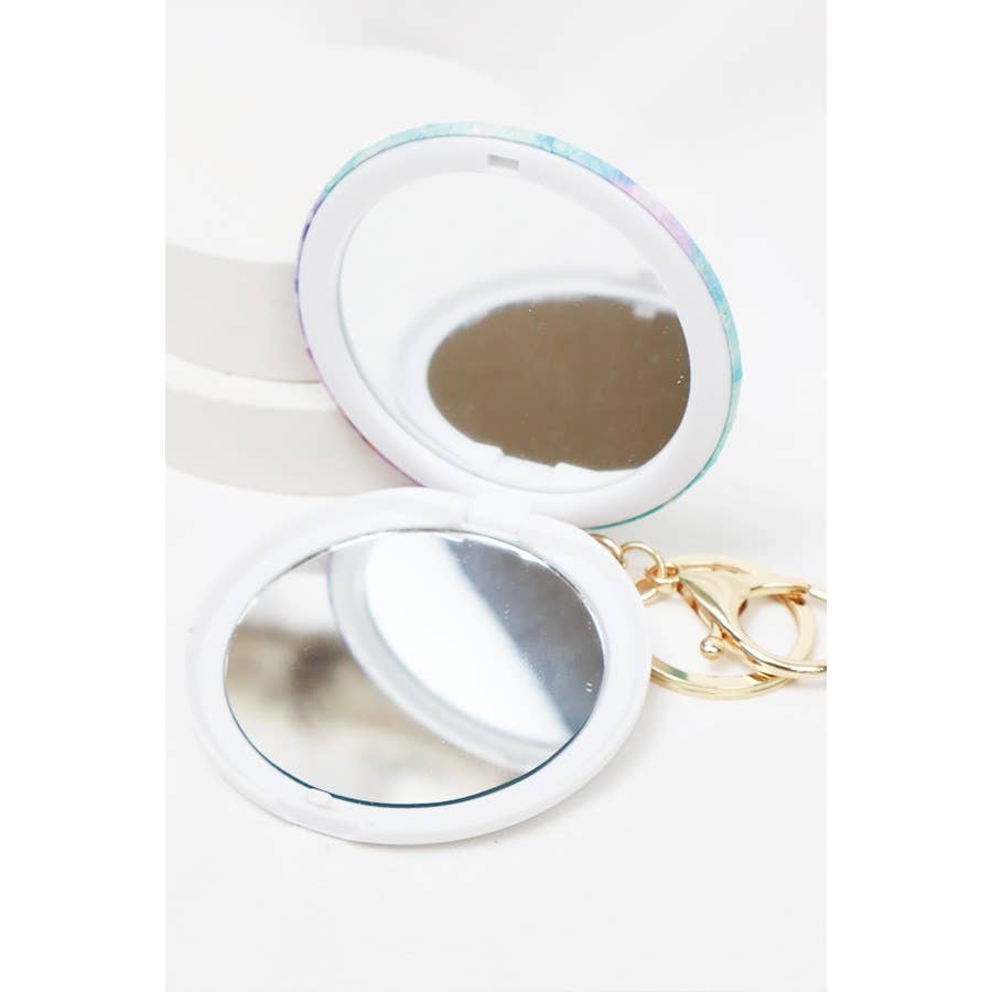 Butterfly Double Side Mirror with Key Ring