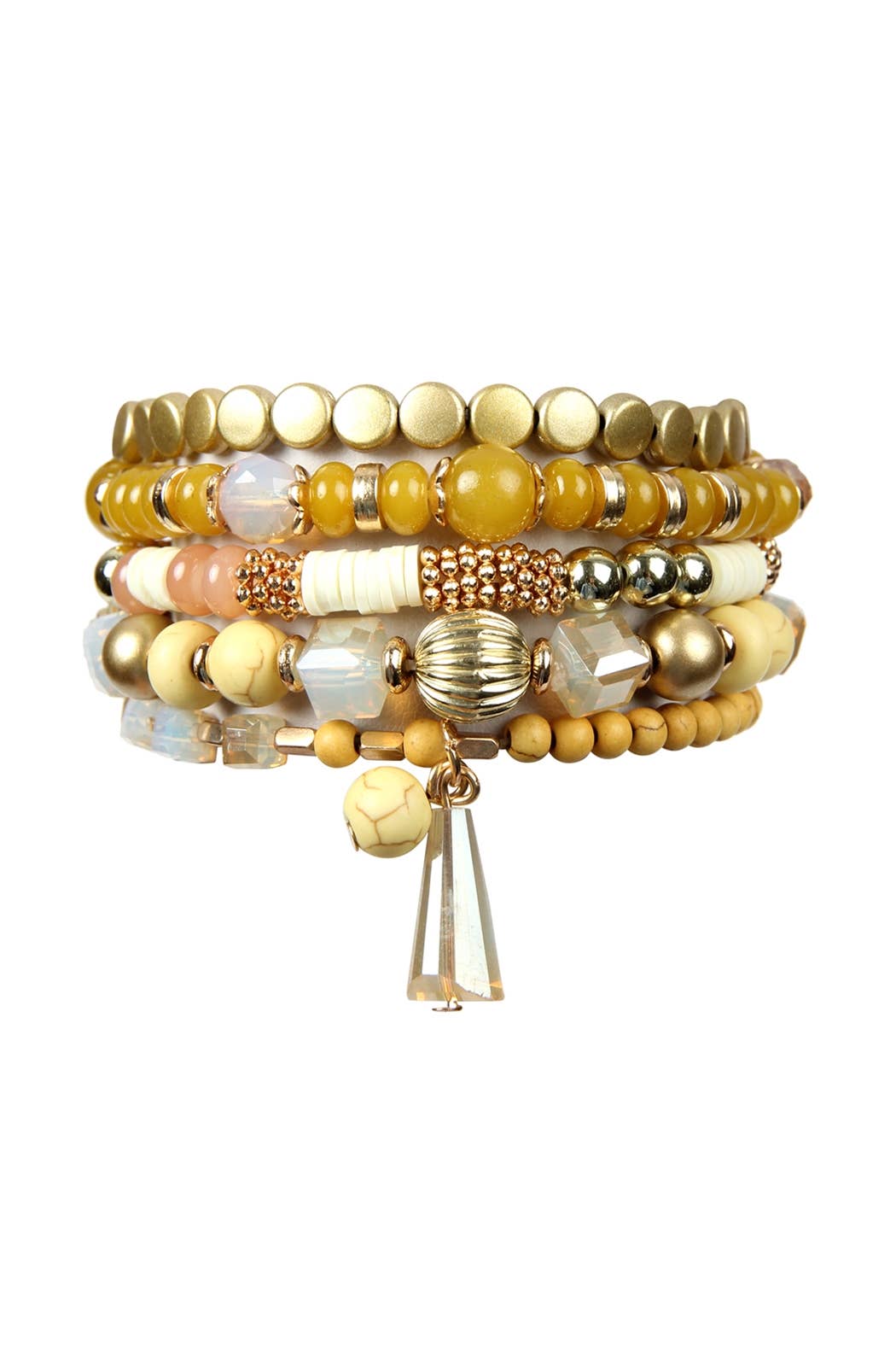MULTIBEADS STRETCH BRACELET: NAVY / ONE