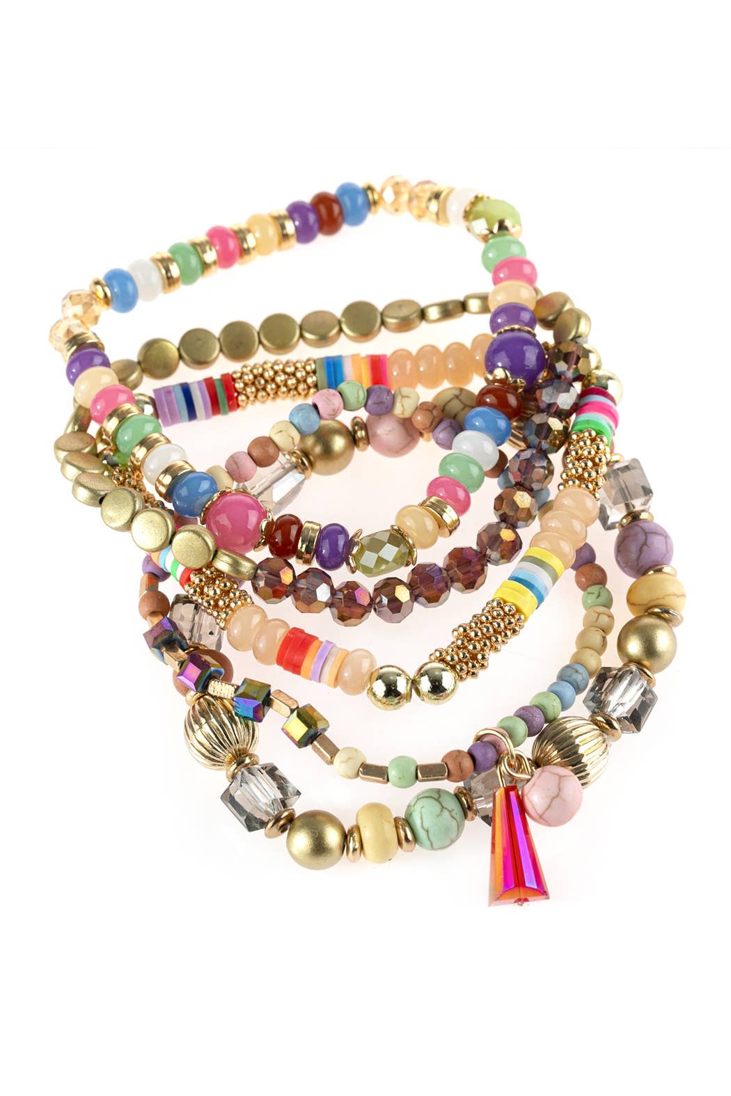 MULTIBEADS STRETCH BRACELET: NAVY / ONE