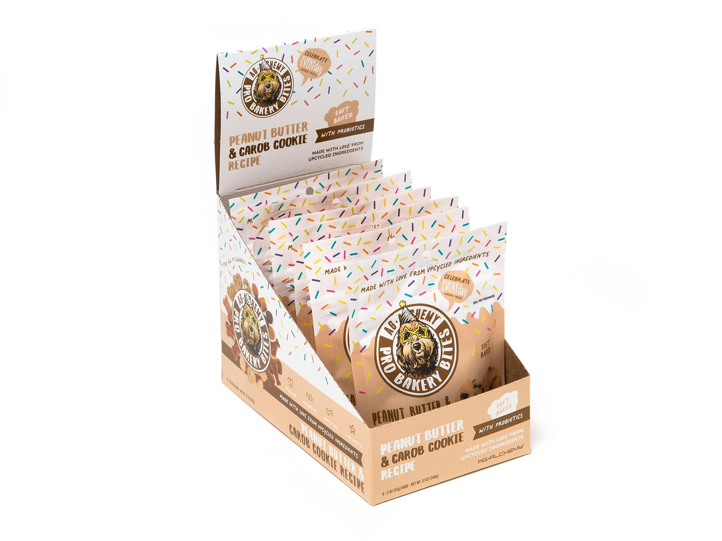 Peanut Butter & Carob Dog Cookie 2oz Pack