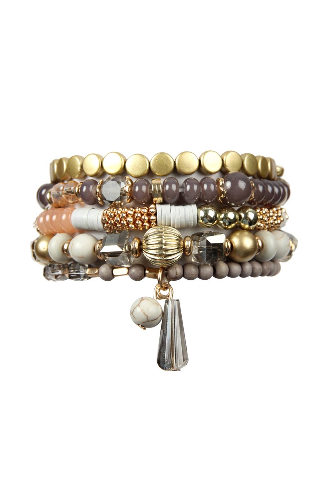 MULTIBEADS STRETCH BRACELET: NAVY / ONE