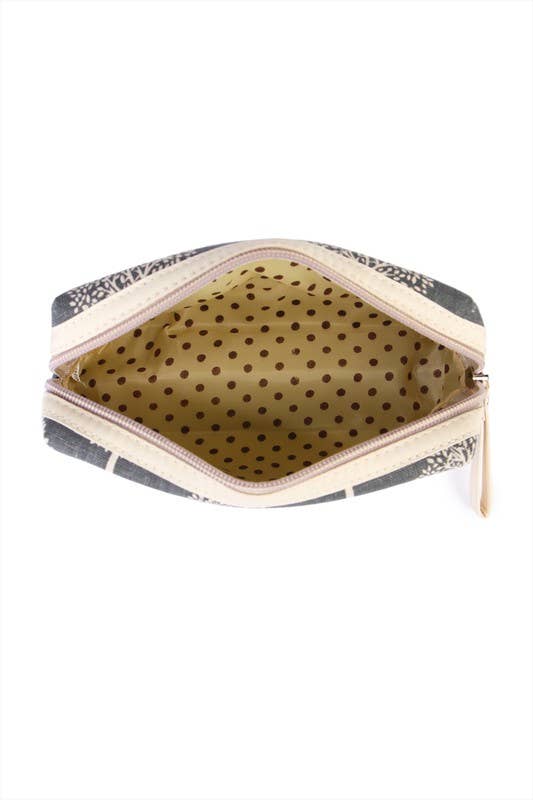 Printed Zipper Cosmetic Bag