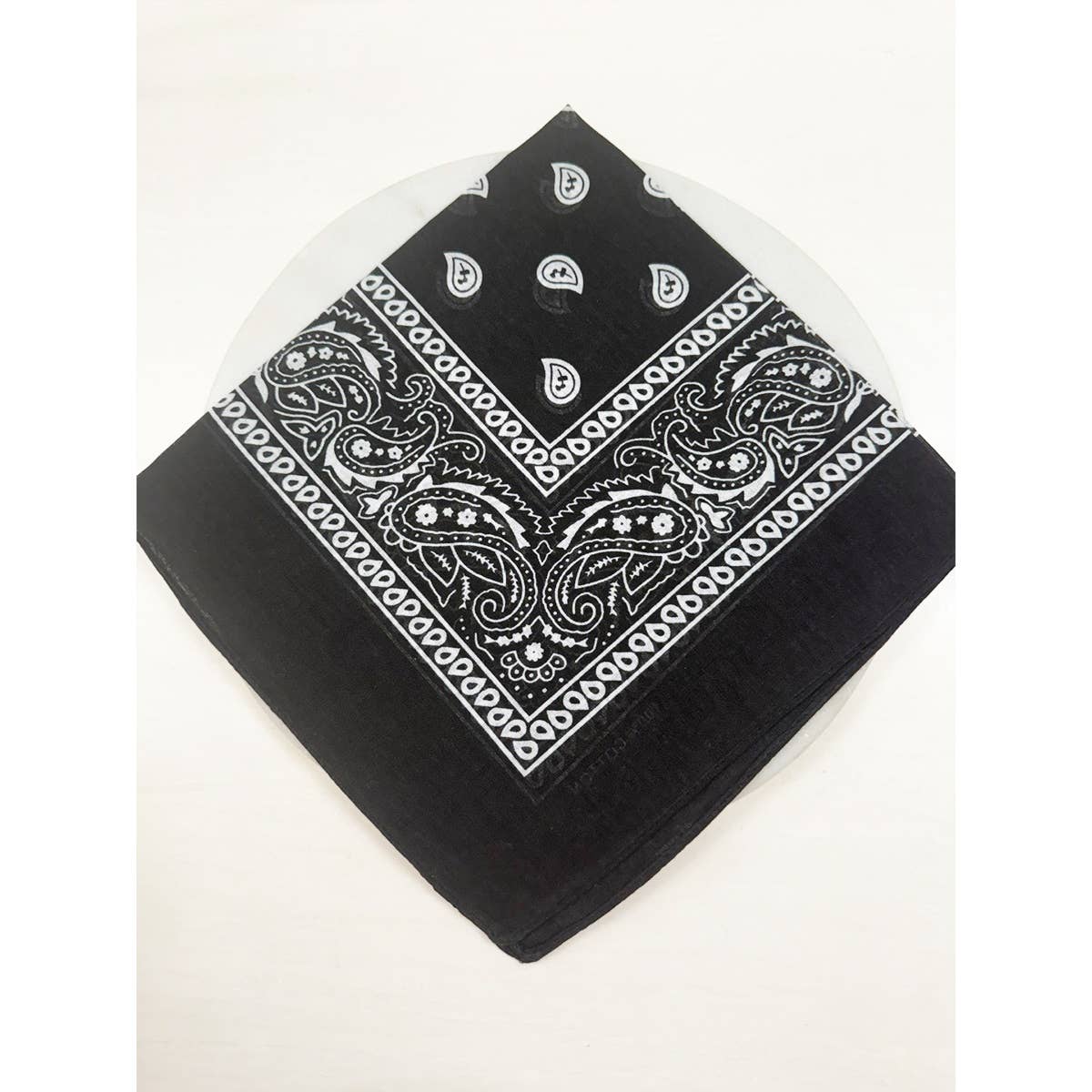 Black Paisley Pattern Bandana