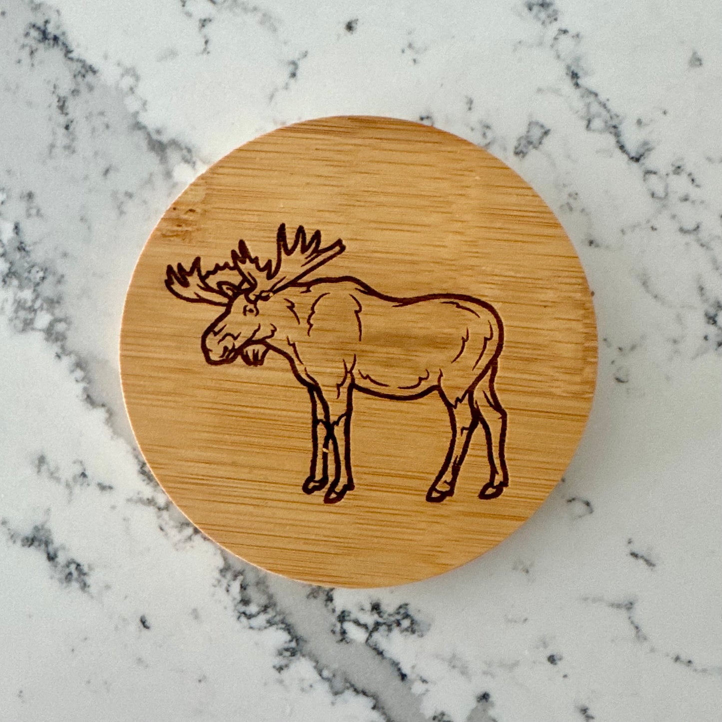 Moose - Bamboo Circle Coaster