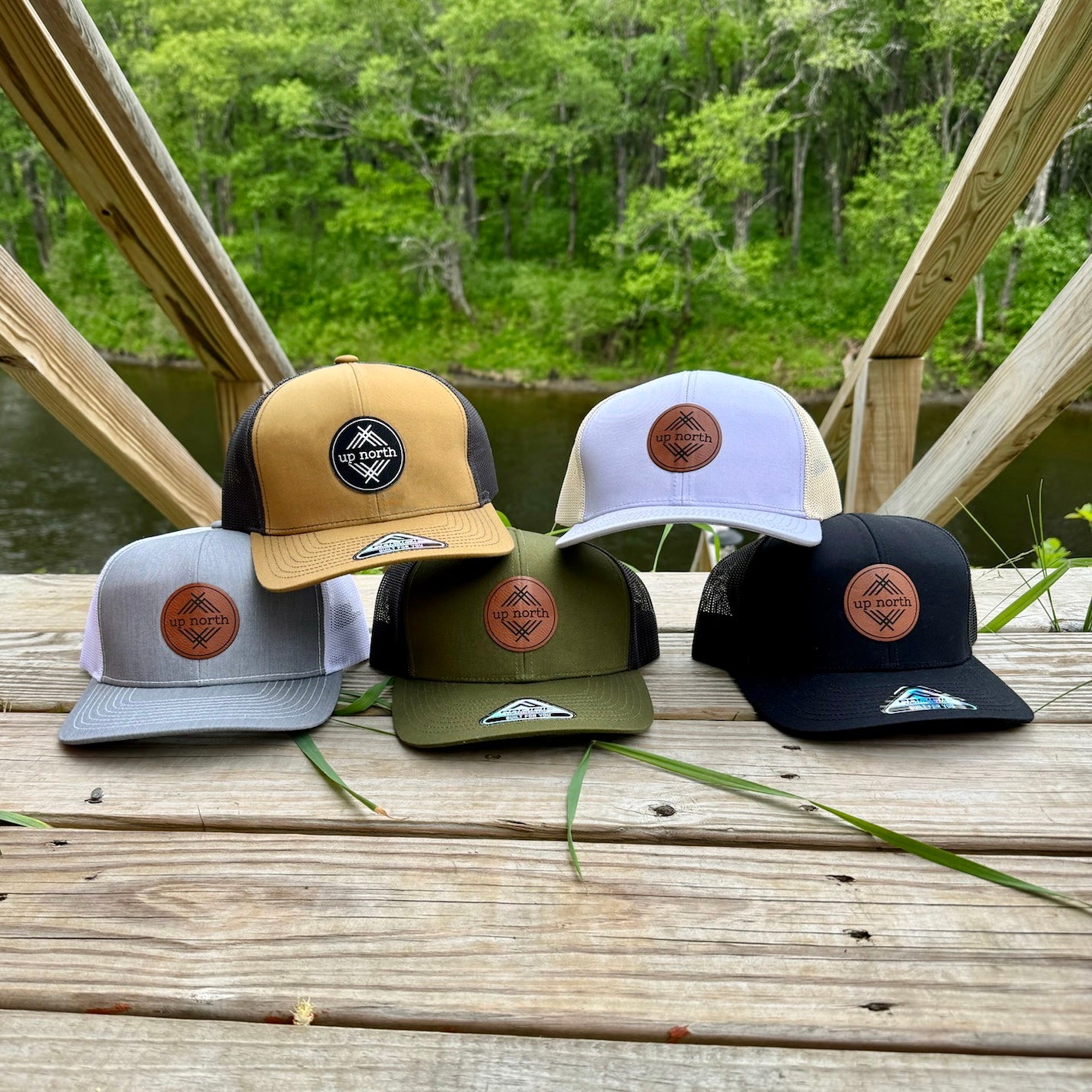 Up North Mesh Back Trucker Hat - Black/black