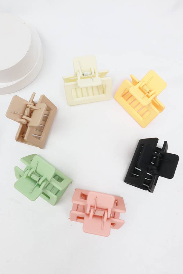 Small Matte Hair Claw Clip - 2 Pack