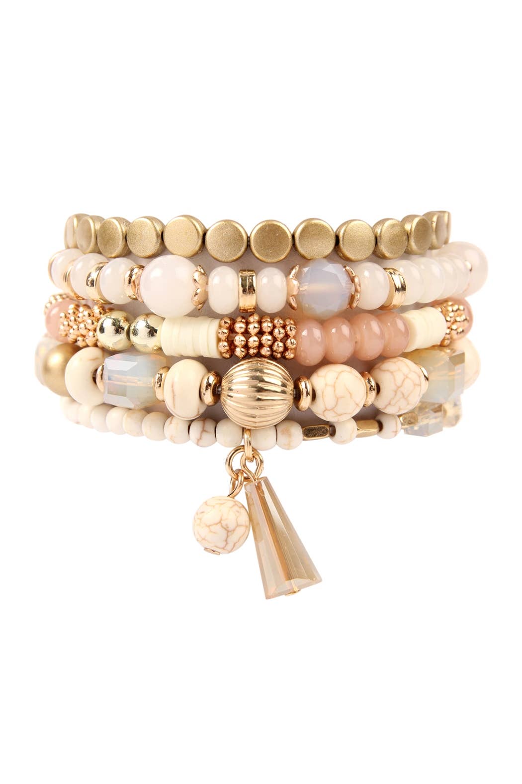 MULTIBEADS STRETCH BRACELET: NAVY / ONE
