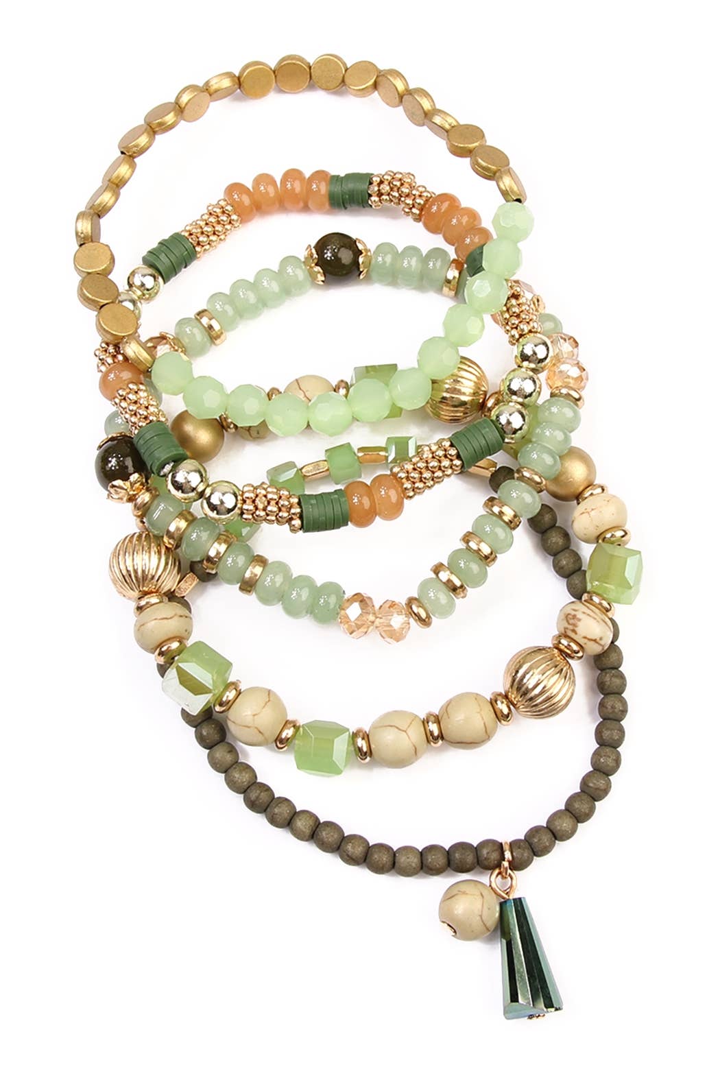 MULTIBEADS STRETCH BRACELET: NAVY / ONE