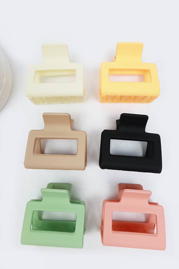 Small Matte Hair Claw Clip - 2 Pack