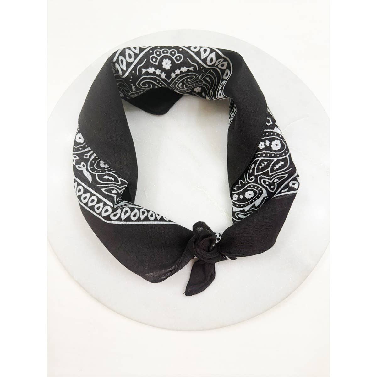 Black Paisley Pattern Bandana
