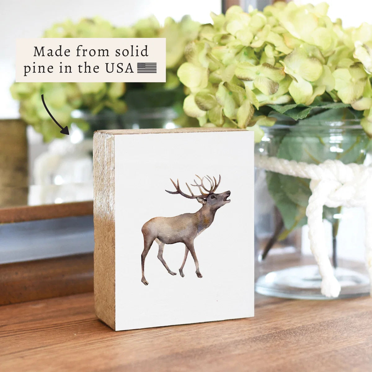 Watercolor Deer Block Sign