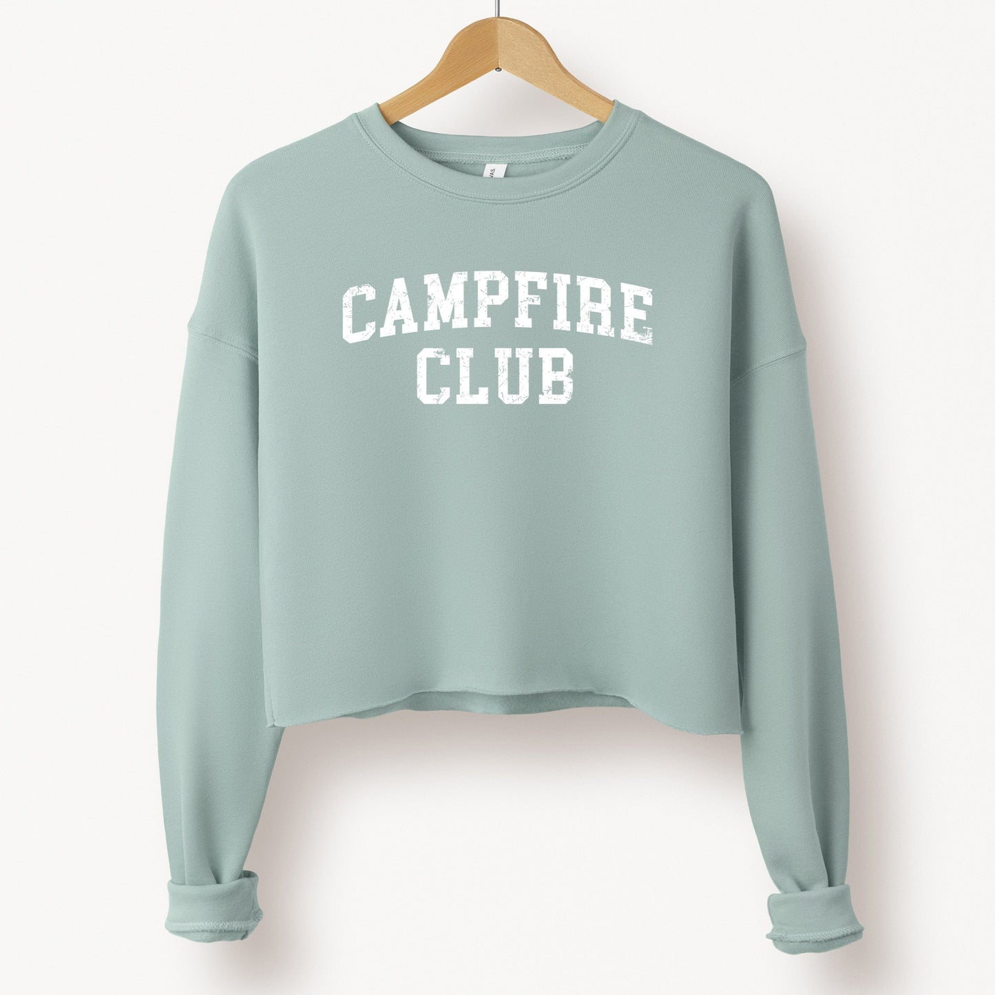 Campfire Club - Mint Ultra Soft Fleece Cropped Crew