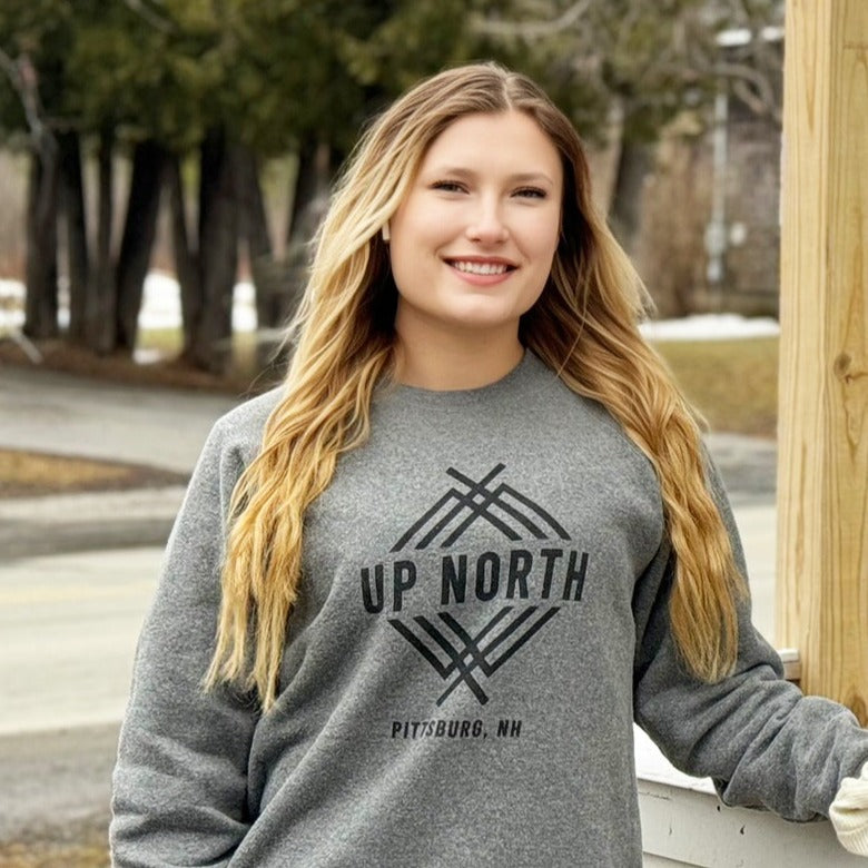 Up North Elevated Logo Crew - Grey Heather