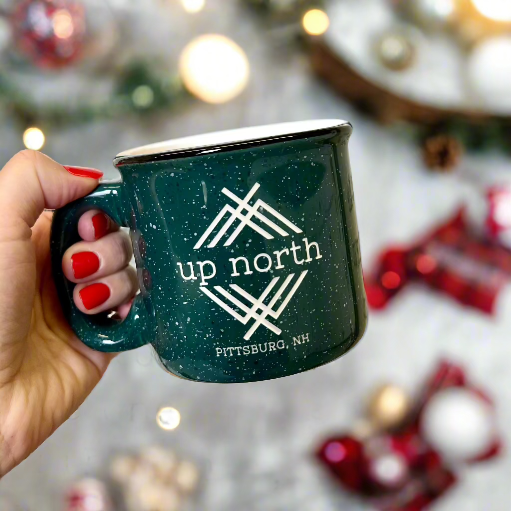 15 oz. Forest Green Ceramic Campfire Mug – Up North NH