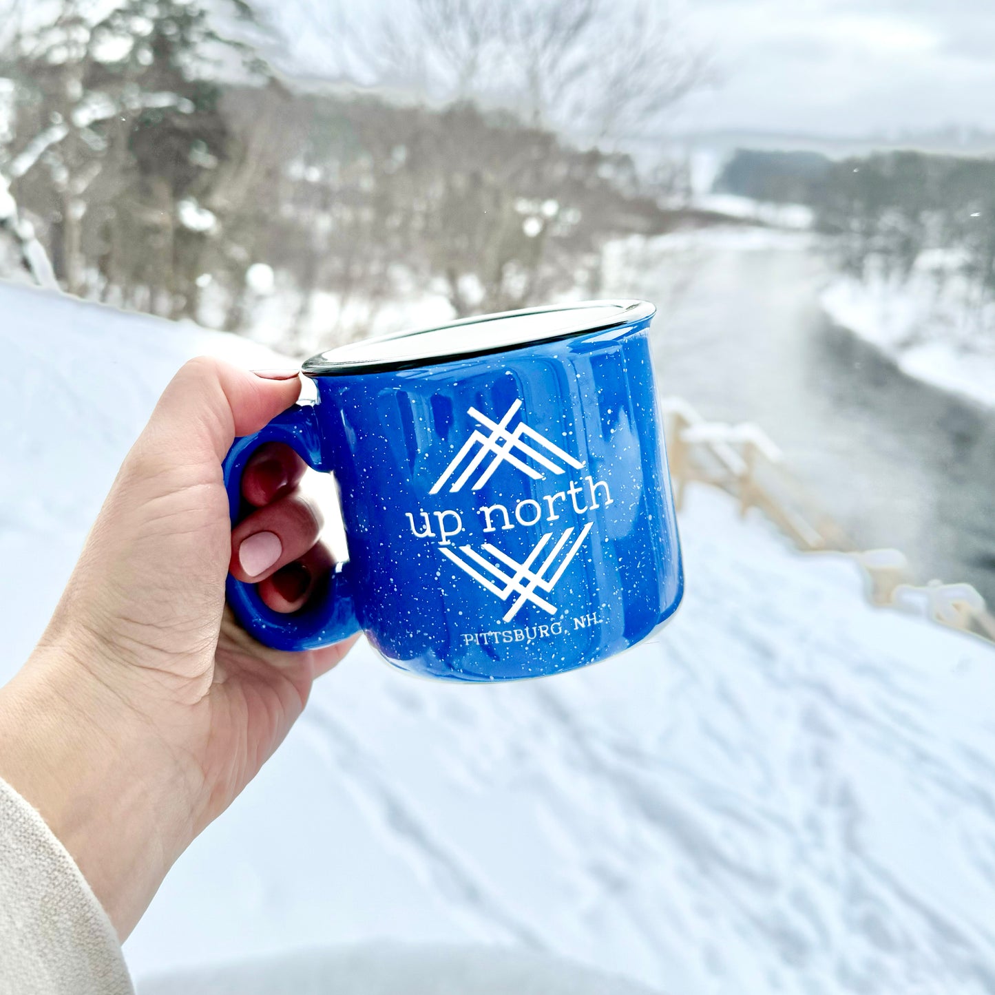 15 oz. Light Blue Ceramic Campfire Mug