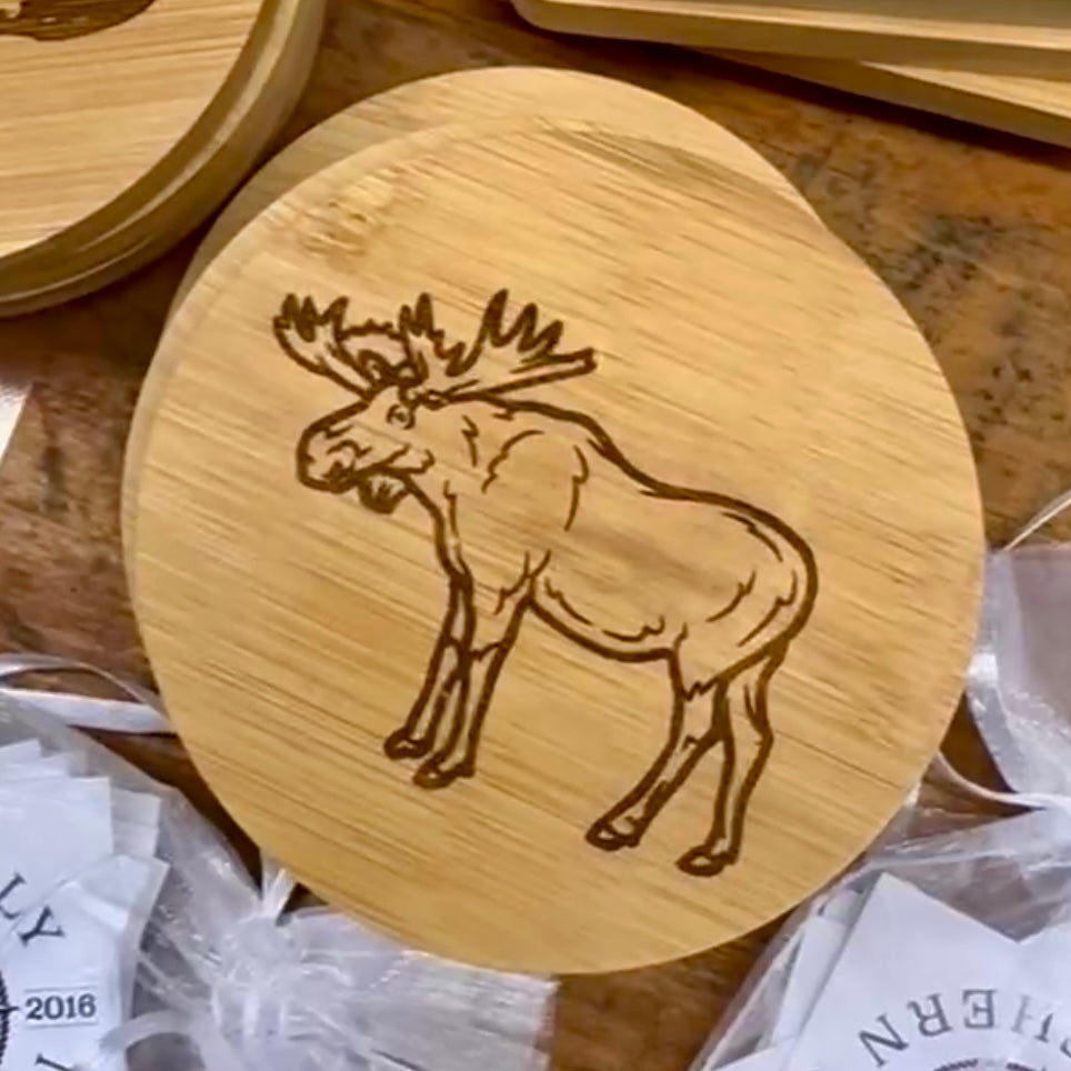 Moose - Bamboo Circle Coaster