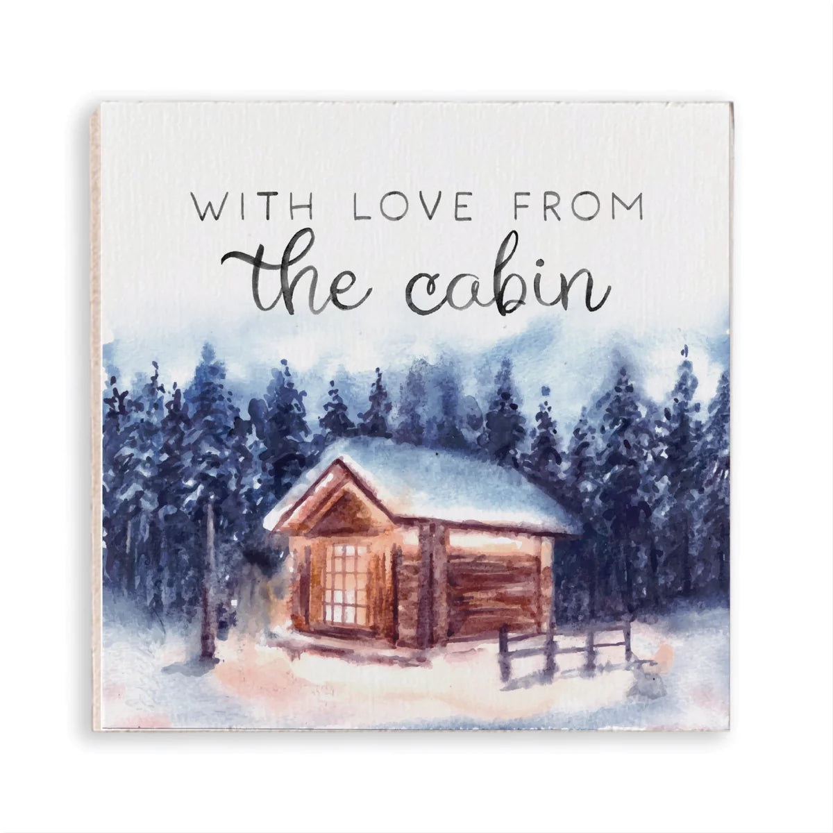 With Love From The Cabin - Wood Magnet