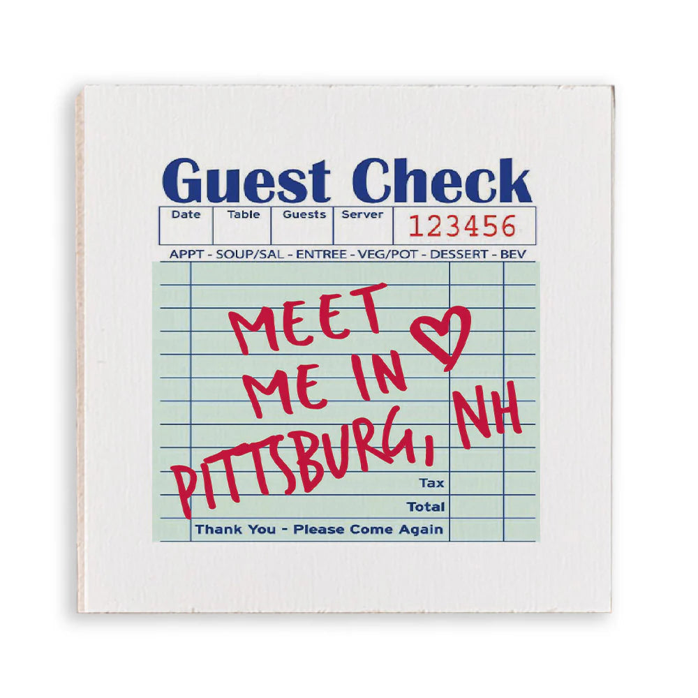 Meet Me Guest Check - Wood Magnet