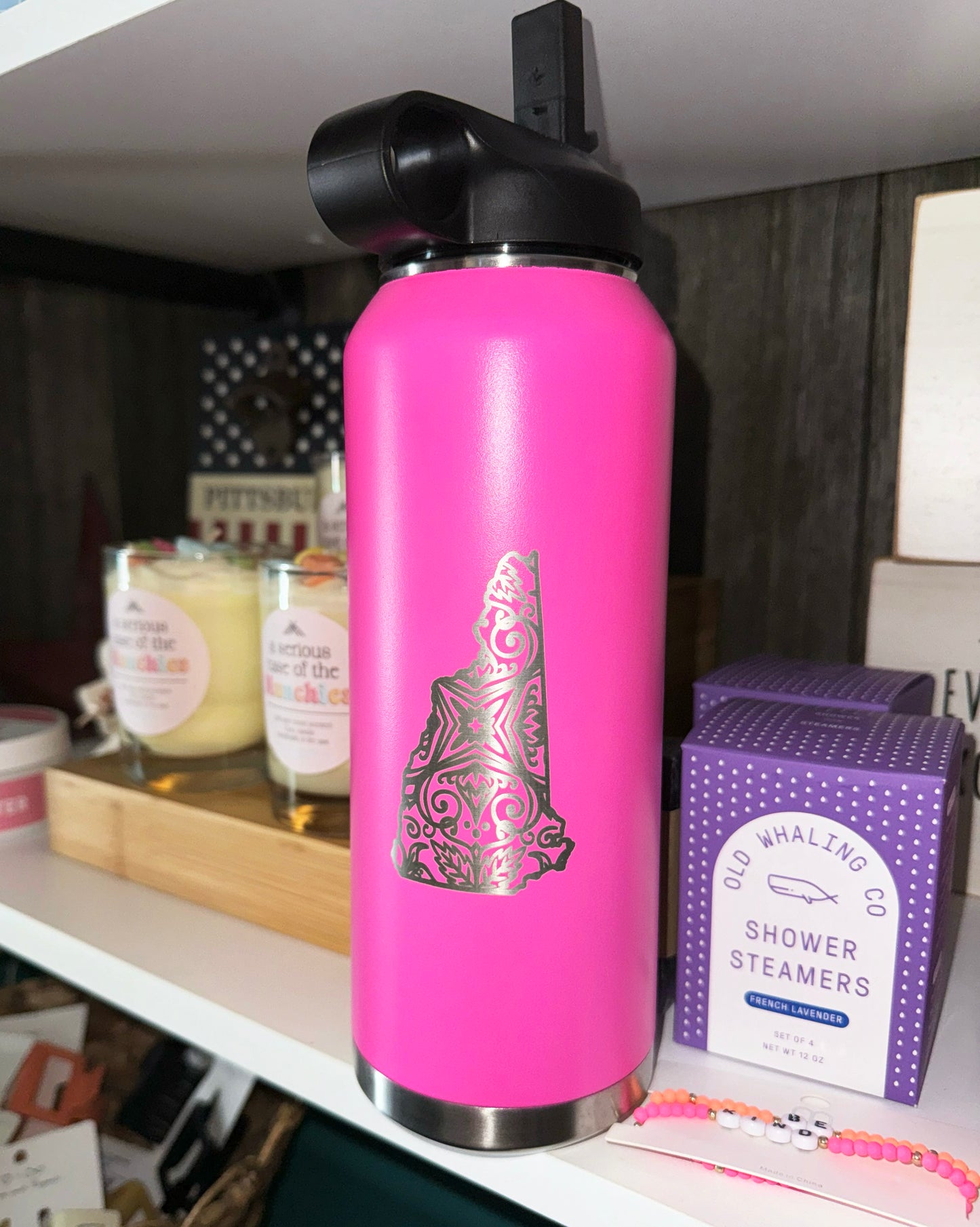 32oz Engraved NH State Water Bottle