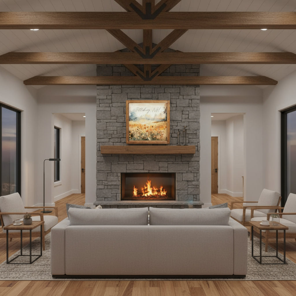 Pittsburg, NH Fall Field - 24" Solid Wood Sign