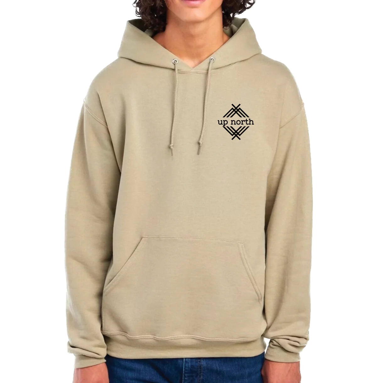 Sand Hoodie, NH Flag Treeline & Moose