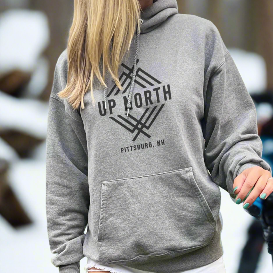 Up North Logo Hoodie - Heather Grey