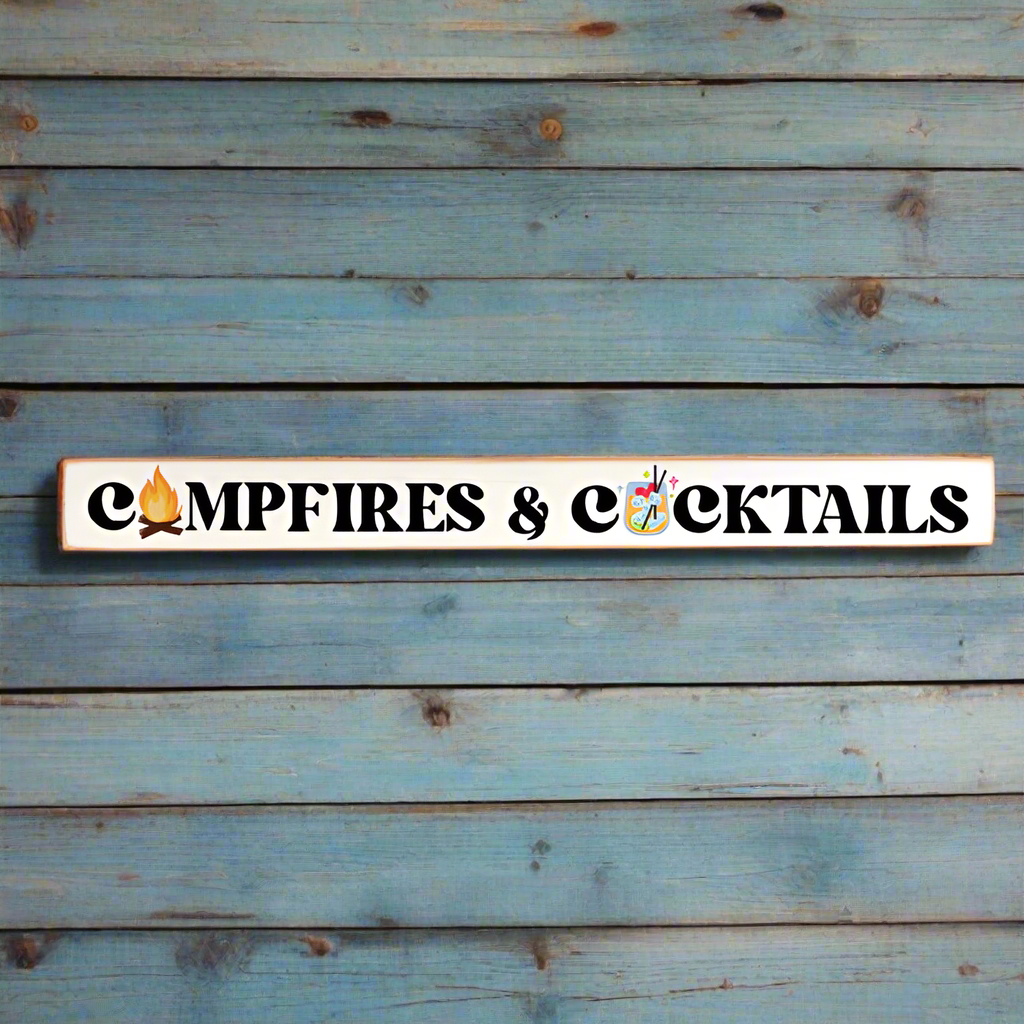 Campfires & Cocktails - Skinny Sign