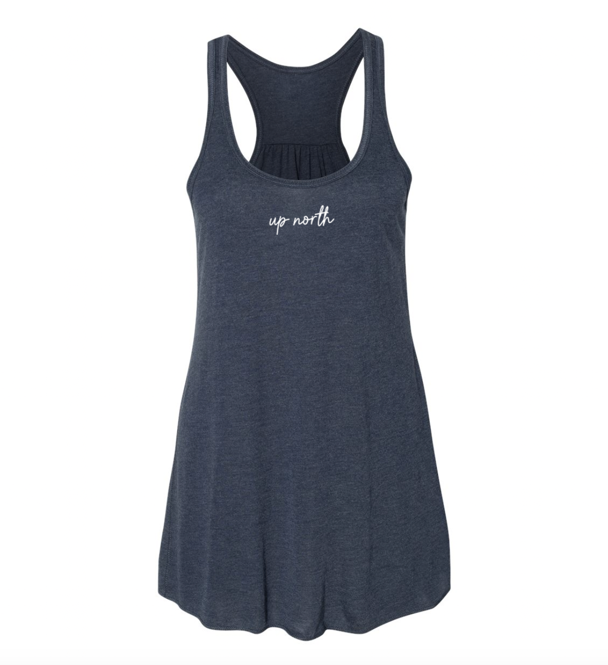 Women's Flowy Racerback Tank - Heather Navy