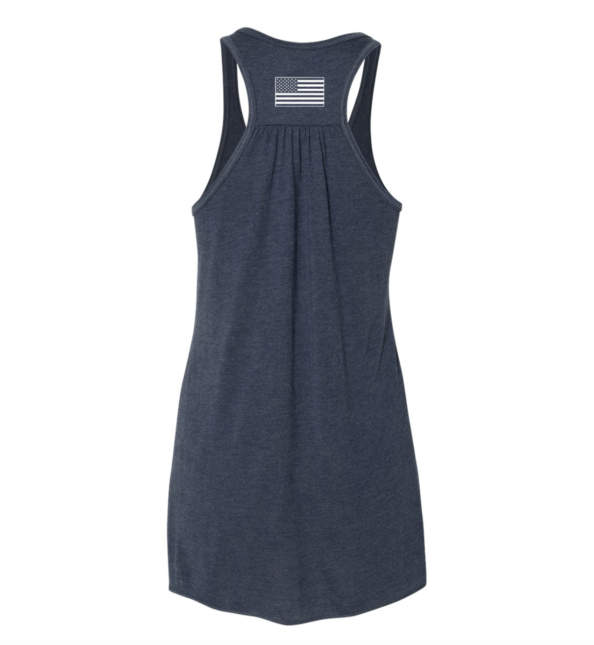 Women's Flowy Racerback Tank - Heather Navy