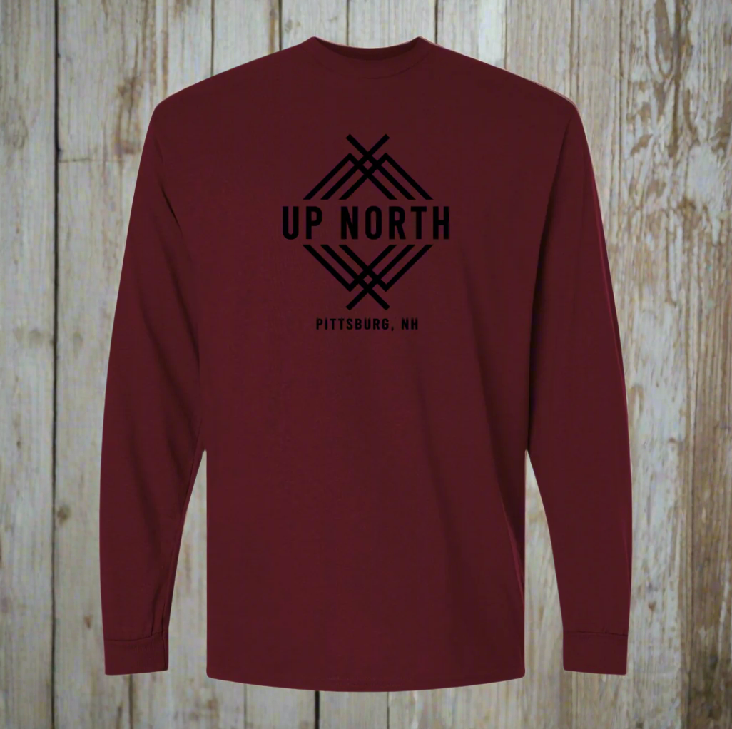 Up North Logo LS Tee - Maroon