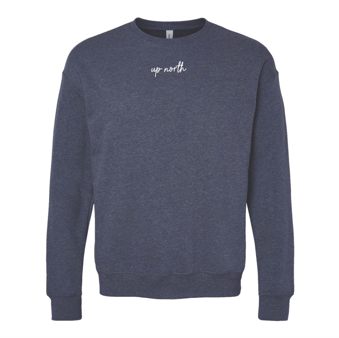 Up North Script - Navy Ultra Soft Fleece Crewneck