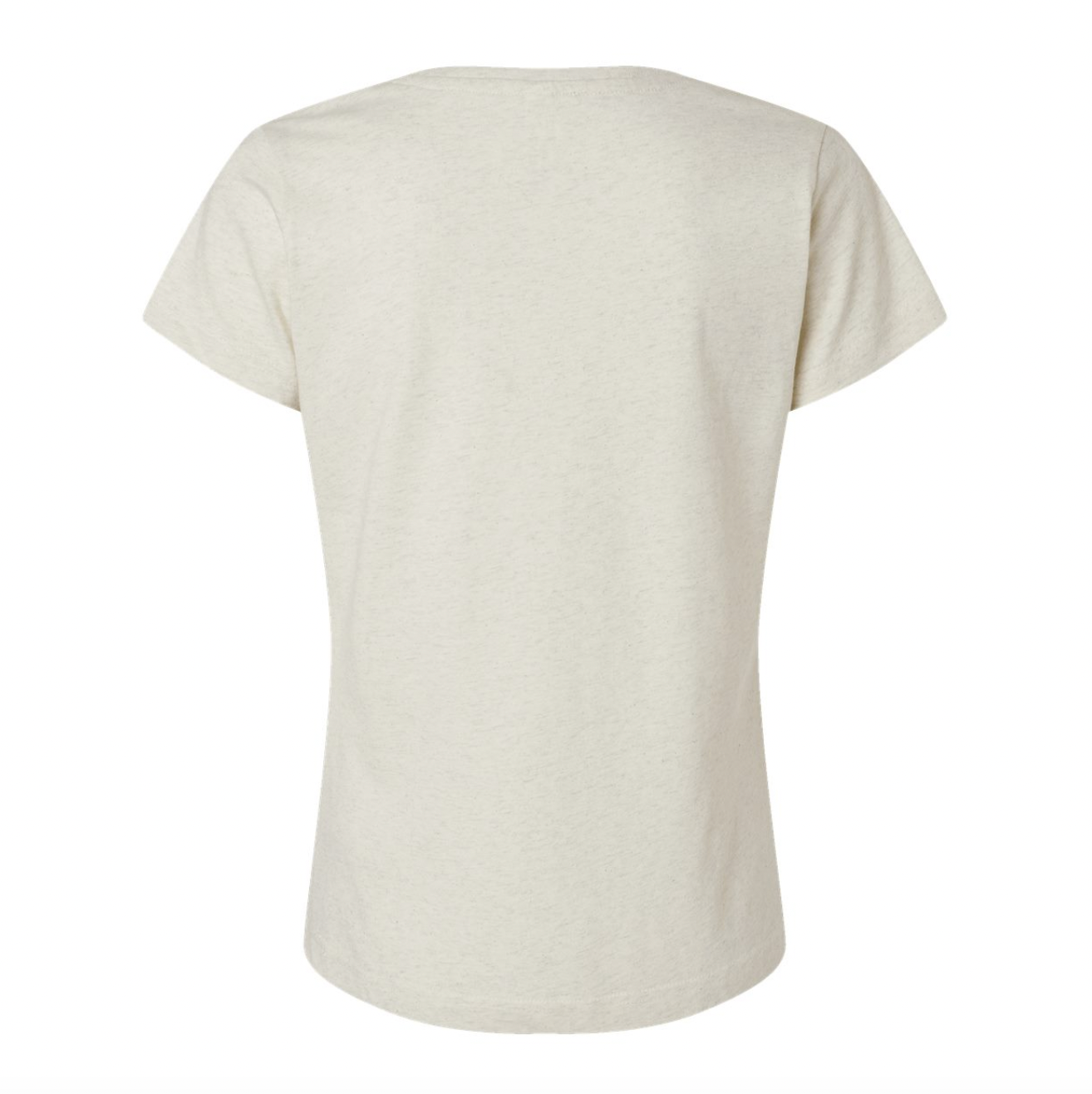 Ladies V-Neck Tee, Warm Sunrise Logo