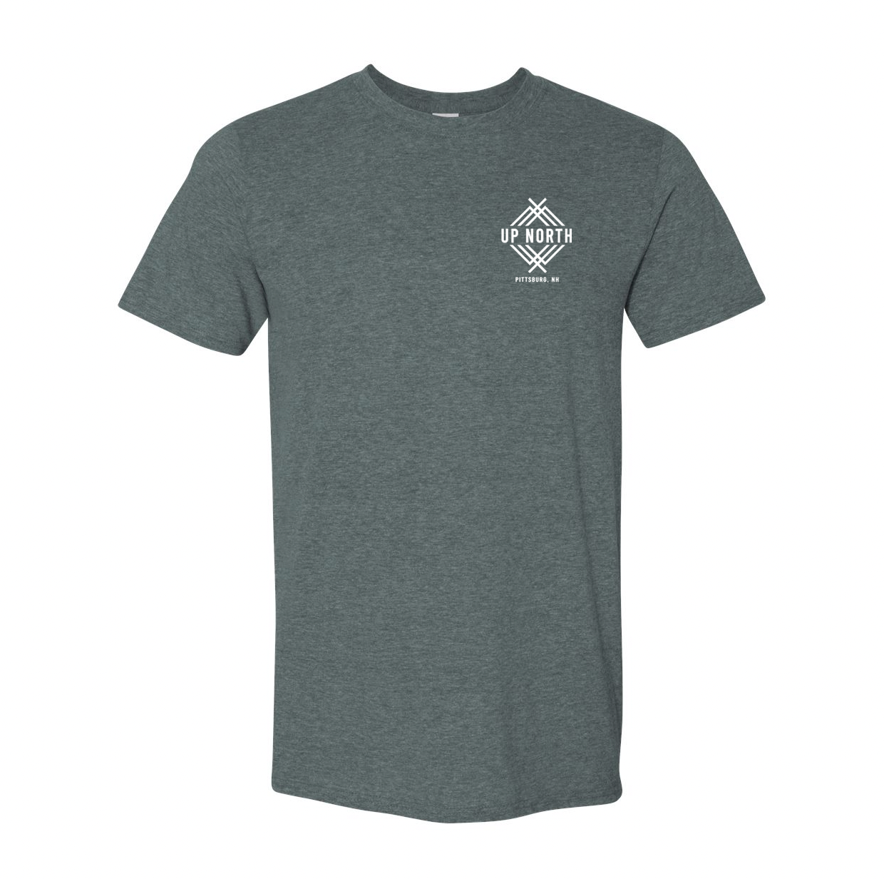 Up North Small Logo Tee - Dk Grey Heather