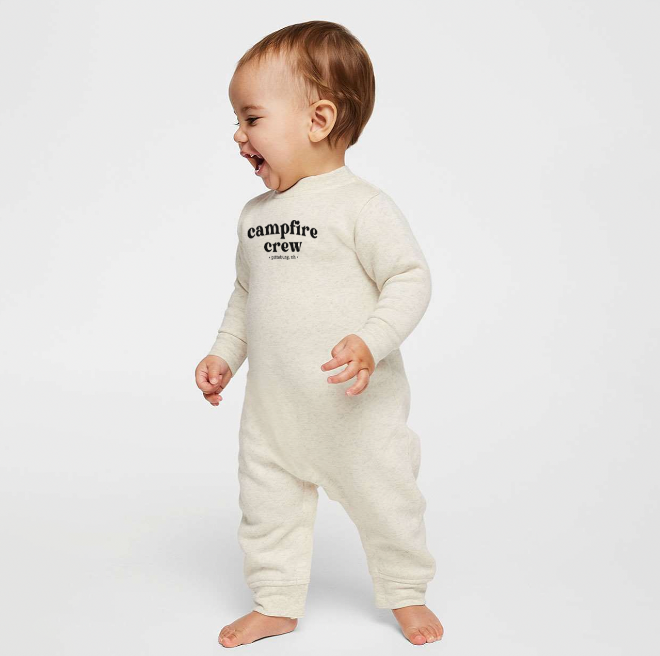 Campfire Crew Infant Fleece One-Piece - Cream