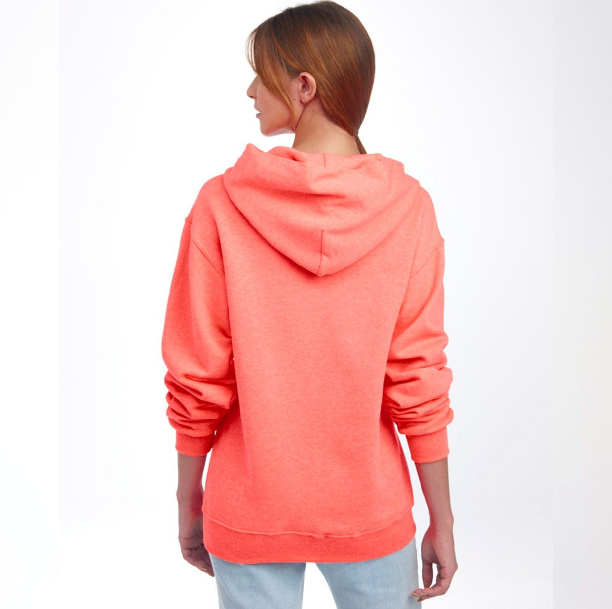 Up North Logo Hoodie - Hot Coral Heather