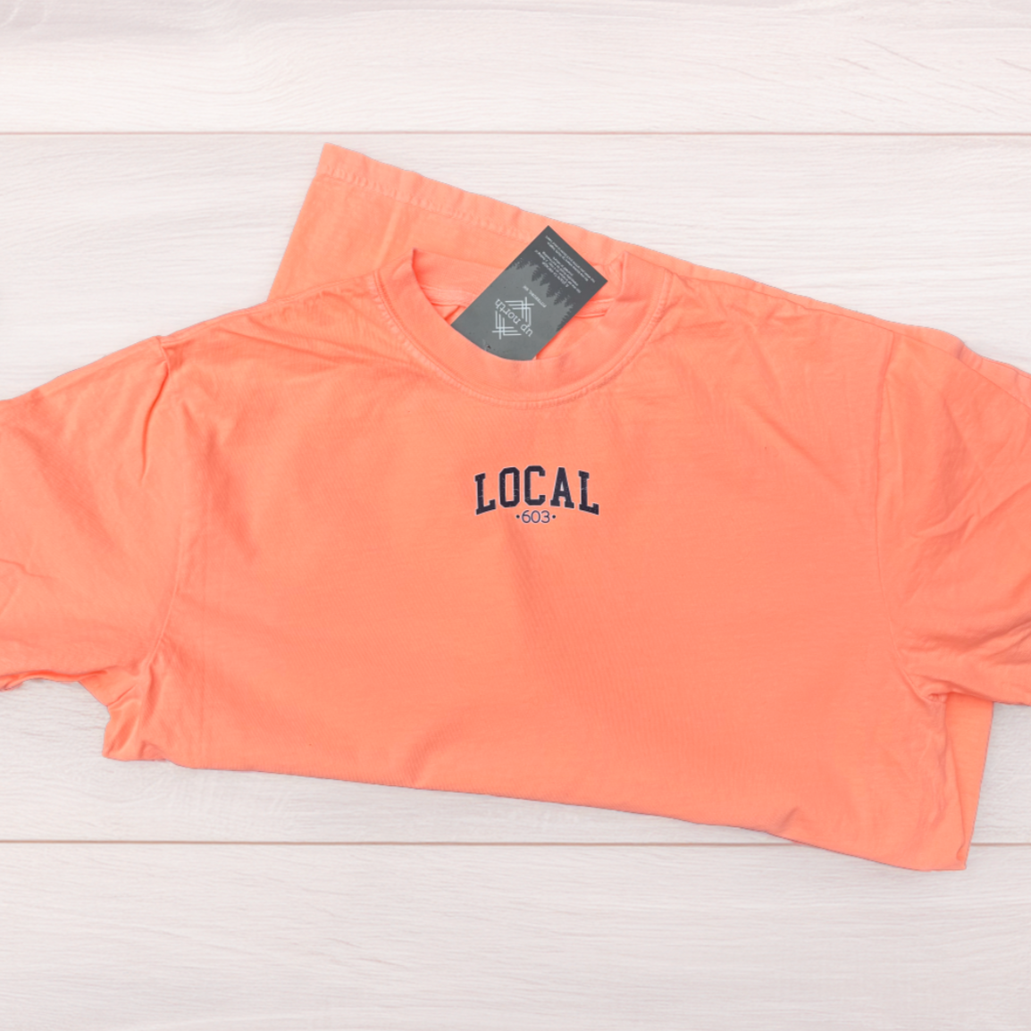 Local 603 - Vintage Tee - Peach Neon