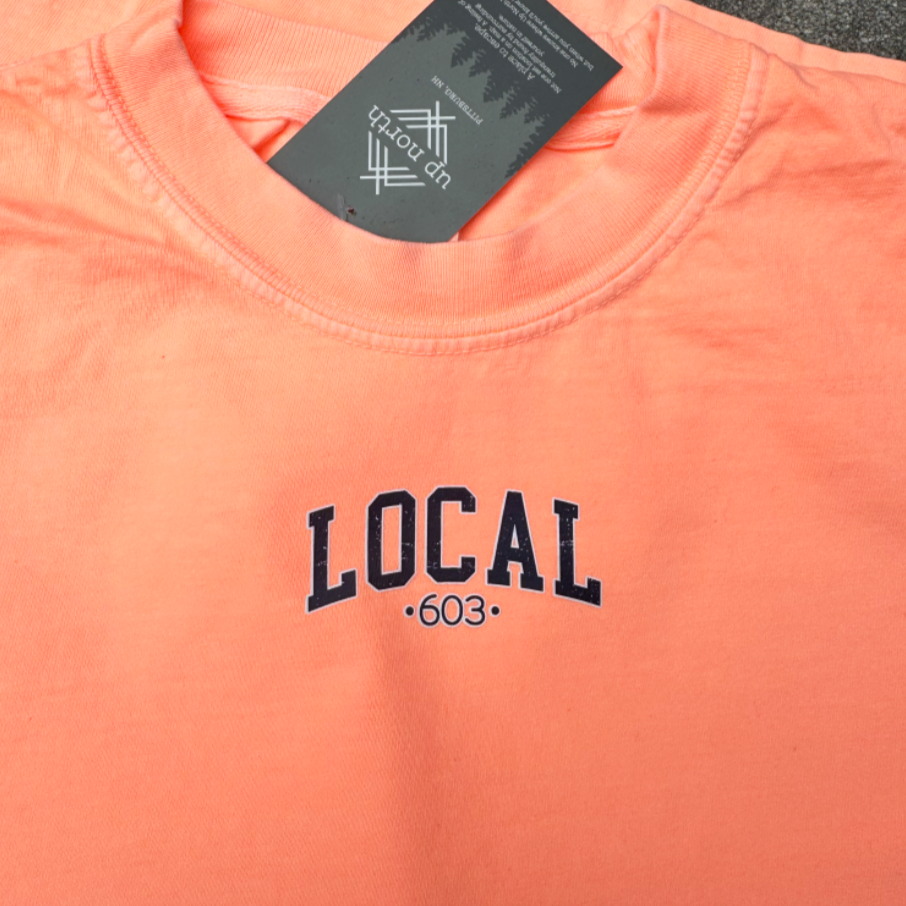 Local 603 - Vintage Tee - Peach Neon