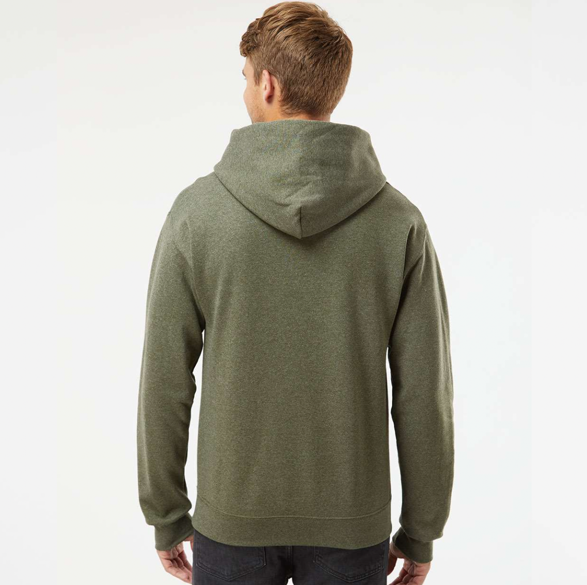 Up North Varsity Type Hoodie - Military Green Htr
