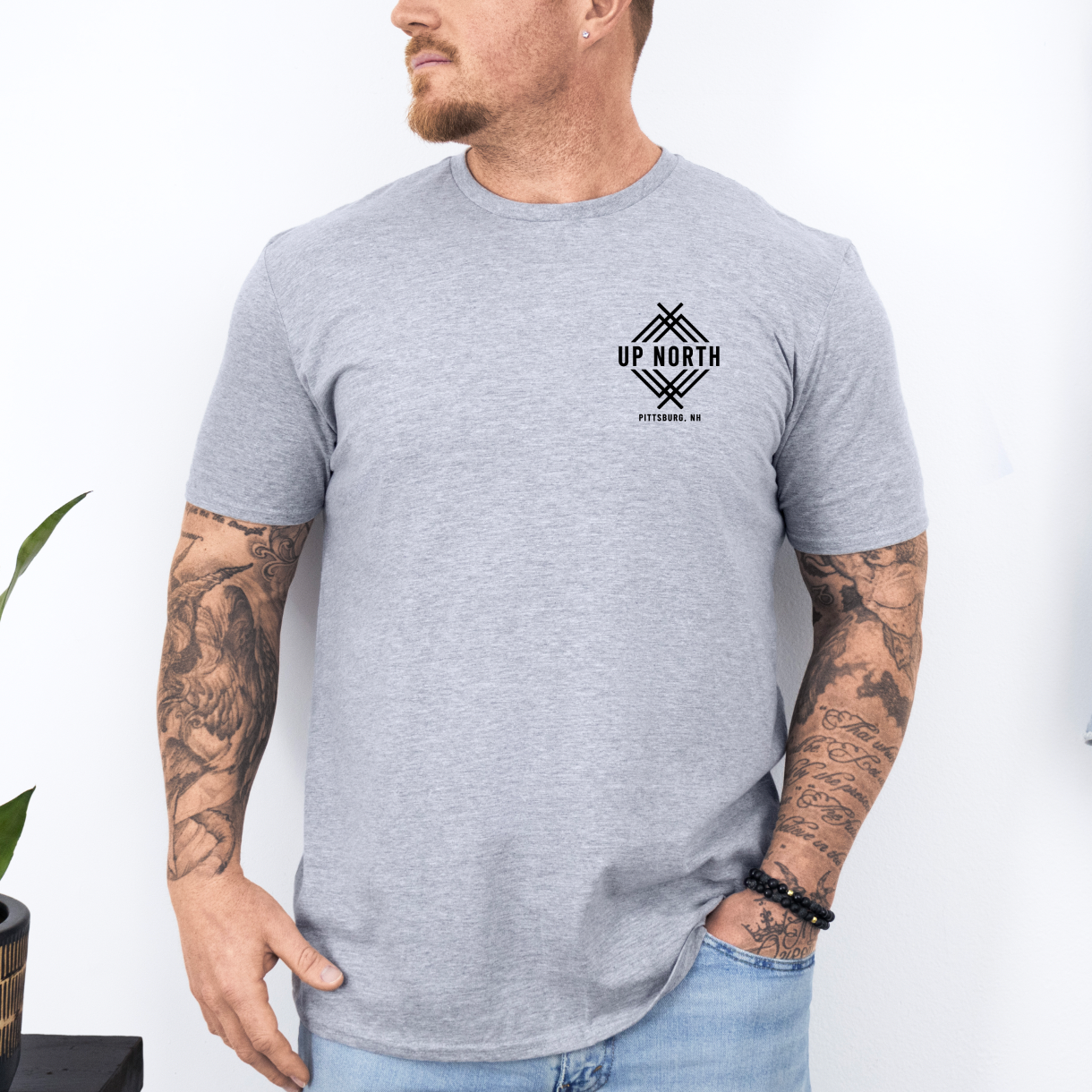 Up North Small Logo Tee - Sport Grey