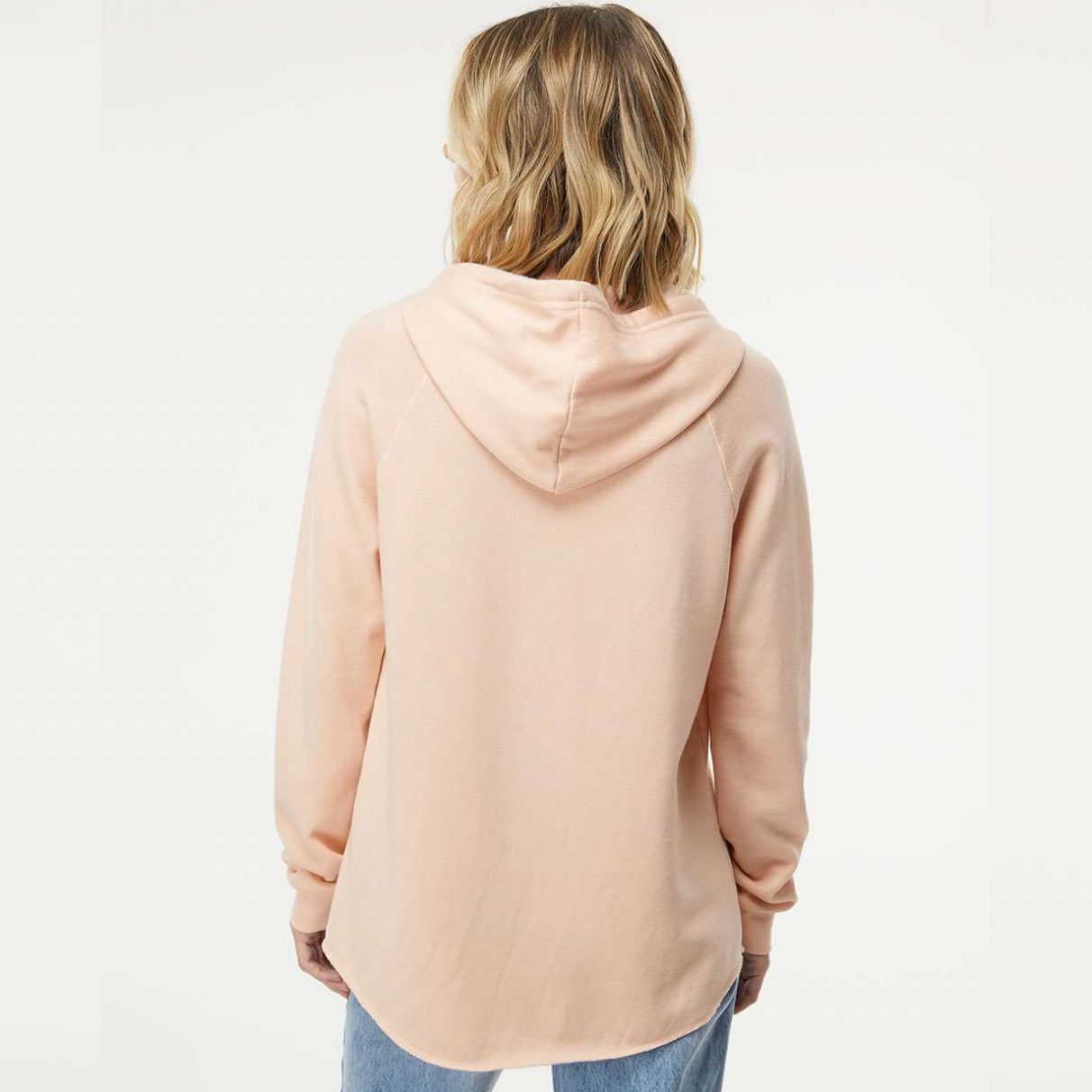 Circle Logo Ladies V-Hoodie - Blush