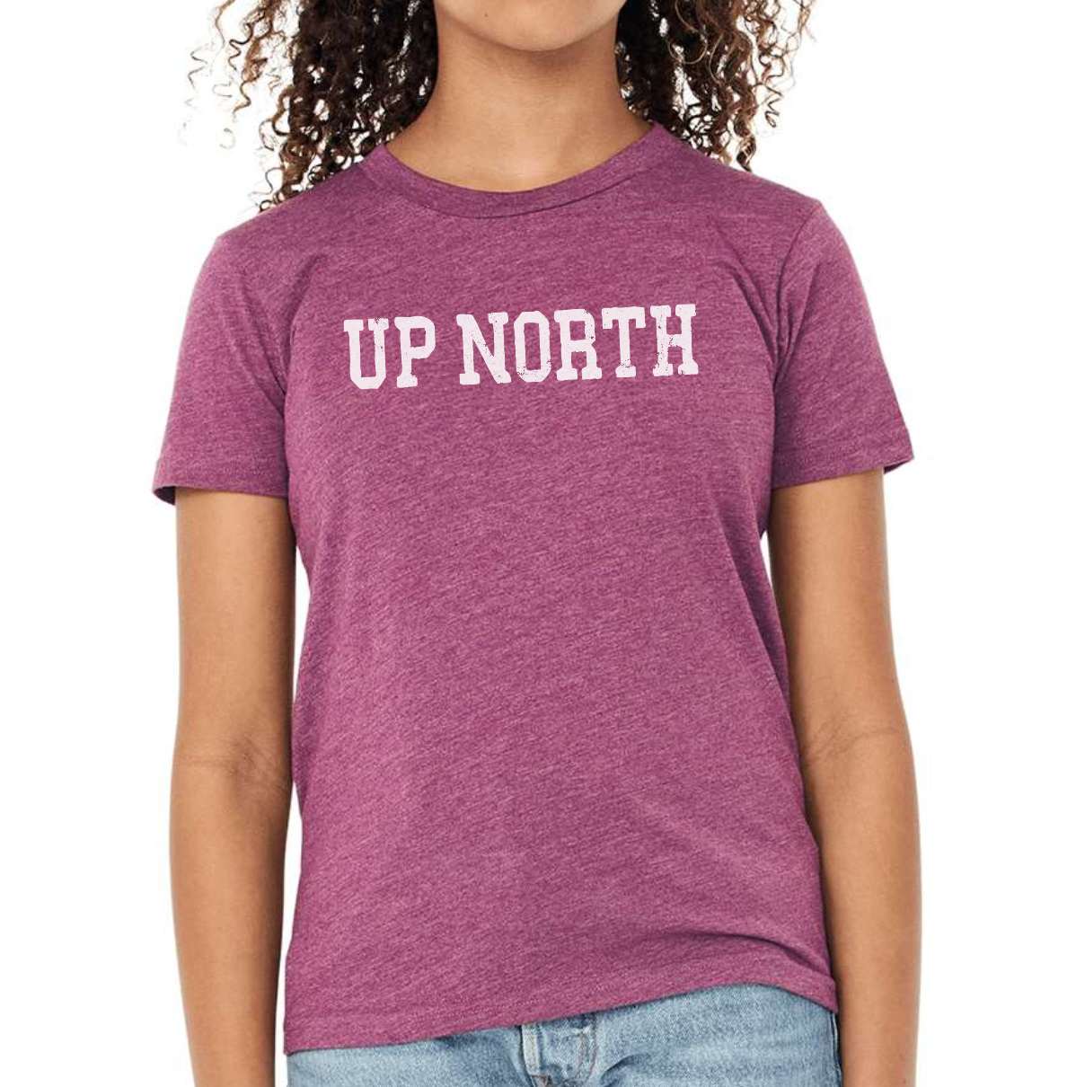 Up North - Youth Tee - Heather Magenta